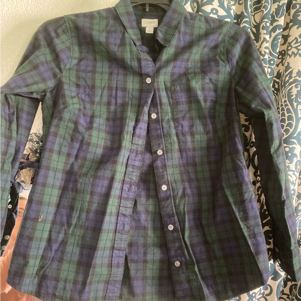 🍂 J Crew Button Down Tartan Plaid Shirt